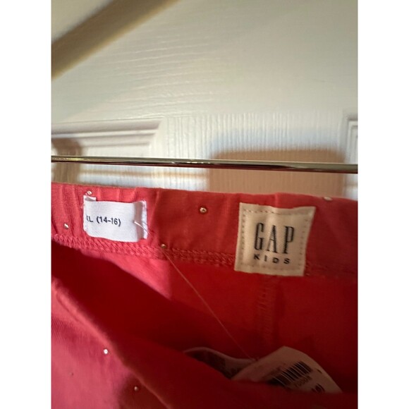 Gap girl coral leggings with rhinestone size 2xl 14-16 NWOT - Picture 2 of 5